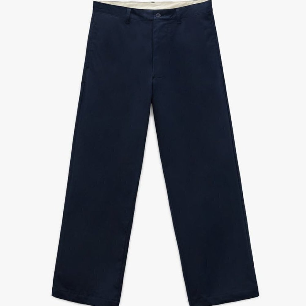 ZARA JAVIER S. MEDINA WIDE PANTS MARINE BLUE SIZE 34 | 7505/481/401